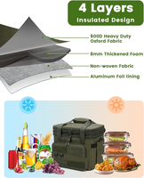 Sac à lunch isotherme personnalisé en aluminium, imperméable, résistant, double couche, personnalisable, boîte à lunch, sac isotherme anti-fuite, pique-nique