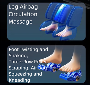 Silla de masaje eléctrica de cuerpo completo de gravedad cero C15, cómoda, tailandesa, calefacción, cintura, pie, moderna, 4D, <span class=keywords><strong>Shiatsu</strong></span>, portátil, caliente - Product Image 3