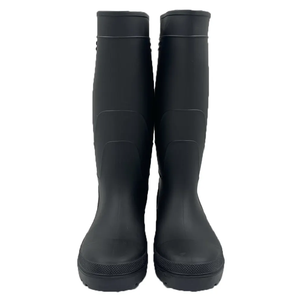 Nouvelles bottes d'eau antidérapantes noires de haute qualité personnalisées Bottes d'eau pour travaux agricoles Matériau en PVC