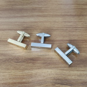 Mancuernillas Personalizadas de Acero Inoxidable con Logotipo Grabado, Mancuernillas de Barra Delgadas para Hombre - Product Image 2