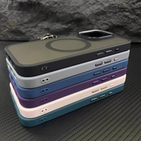 Étui de téléphone magnétique mat translucide givré pour iPhone 14 13 12 15 Pro Max 16 Plus Étui magnétique de chargement sans fil