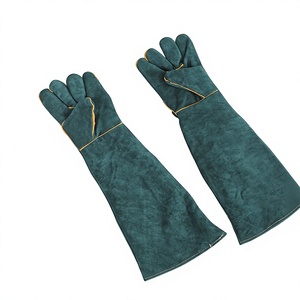 Guantes Protectores de Cuero Vacuno Extra Largos de 60CM, Anti-Mordidas de Mascotas y Anti-Arañazos de Gatos, para Entrenamiento de Perros y Gatos - Product Image 2