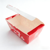 Cajas Elegantes para Hamburguesas con Tapa Abatible, Autoarmables, de Cartón de Grado Alimenticio, con Impresión Flexográfica, Desechables, Color Personalizado