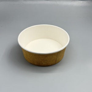 Bol à salade en papier kraft en gros, simple ou double paroi, avec revêtement PP PE PLA, imprimé sur mesure, jetable - Product Image 4