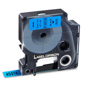Ruban de transfert thermique <span class=keywords><strong>Orison</strong></span> compatible Dymo D1 noir sur bleu 45016 12 mm pour imprimante DYMO LM160, étiqueteuse de câbles - Product Image 1
