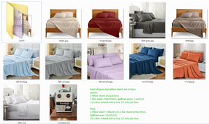 2000 rắn mô hình tấm sợi nhỏ thiết lập 6pcs bao gồm tấm trải giường phẳng và vỏ gối để sử dụng nhà - Product Image 6