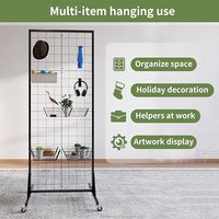 Support d'affichage en panneau de grille, support d'affichage en grille amovible monté au sol, détachable, 2' x 5,5' pieds, pour magasin de détail, foire