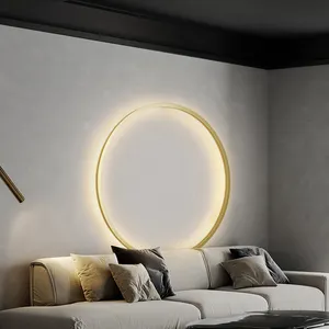 Ay dekorasyon duvar yatak odası için lamba oturma odası ev Modern tasarım tarzı lamba kanepe arka plan iç Led gece lambası aydınlatma armatürü