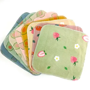 Zero Waste Cotton Birdseye Paperless Kitchen Decor Cloth Napkins Tea Towel Roll Reusable Baby Cleansing Unpaper Towel Wipe