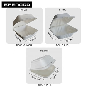 Caixas de Papel Moldadas em Forma de Concha para Restaurantes, Mini Caixas Pequenas para Hamburguer e Açúcar de Cana - Product Image 2