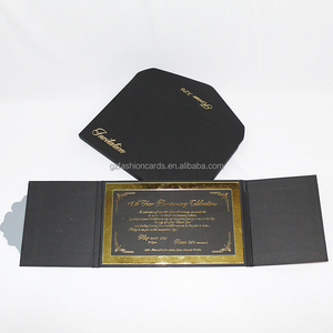 Mới nhất màu đen bìa cứng rõ ràng Acrylic lời mời đám cưới tùy chỉnh cứng Bìa sinh nhật lời mời thẻ RSVP thẻ - Product Image 1