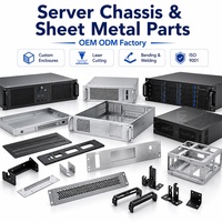 Boîtier de serveur IA en tôle sur mesure pour GPU, avec panneau frontal, oreilles de montage en rack et cadre interne