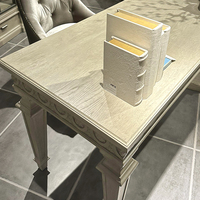 Meubles de bureau commerciaux européens anciens, style français, table d'écriture avec ornement de bureau en bois massif, pré-assemblé
