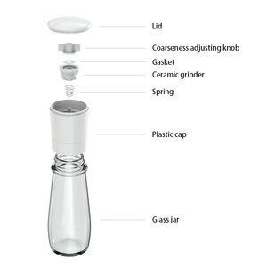 <span class=keywords><strong>Moulin</strong></span> à sel et à poivre manuel chinois, mis à niveau, avec stockage en verre - Product Image 4