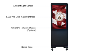 โออีเอ็ม แม็กซ์ หน้าจอ LCD ความสว่างสูงพิเศษ 5000nits ป้ายโฆษณา LCD กันน้ำสำหรับใช้งานกลางแจ้ง - Product Image 2