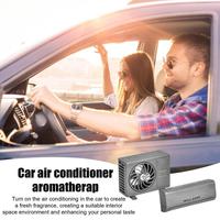 Diffuseur de parfum solaire pour voiture, clip de ventilation, mini climatiseur décoratif en plastique, machine d'aromathérapie à parfum longue durée