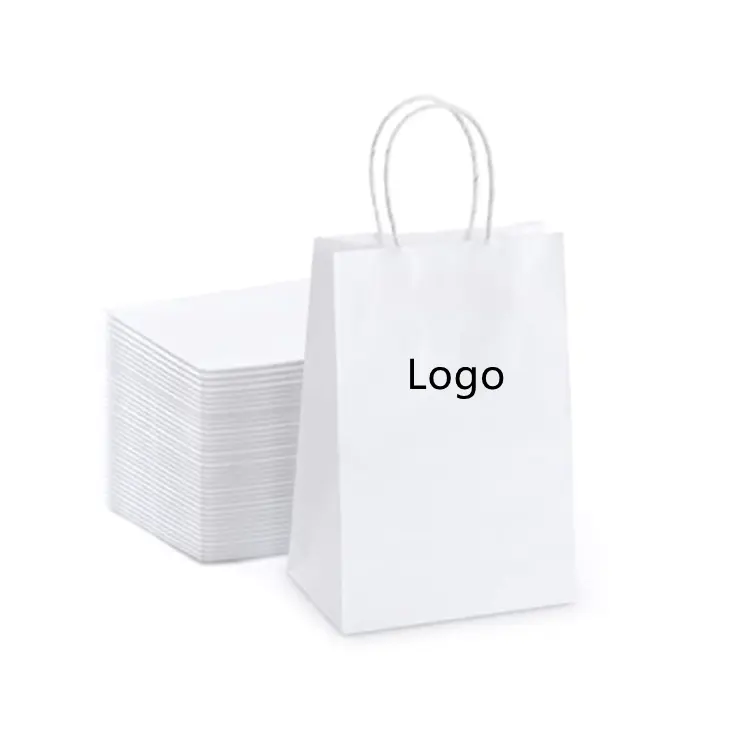 New Personalized Biodegradable Kraft Paper Bag for Shopping and Food Use Bulk Handcrafted Clothes Party Shoes Gift in Stock