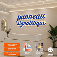Enseigne LED lumineuse 3D en acrylique pour logo d'entreprise et boutique