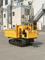 Mini-dumper sur chenilles robuste à chargement automatique, moteur diesel 25 CV, capacité 1-1,5 tonne, pompe à moteur, vérin à gaz, 5 vitesses, TOSHIBA