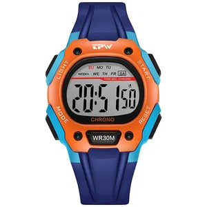 Top Jongens Meisje Horloge Eenvoudige Plastic Band Outdoor Led Sport Digitale Horloges Mode Elektronische Horloge Voor Kids