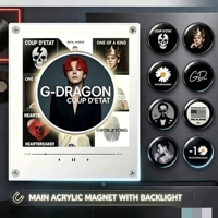 Aimant de réfrigérateur rotatif en vinyle personnalisé avec photo, NFC, G-DRAGON Kpop Idol, vente en gros, OEM ODM
