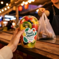Gepersonaliseerde logo diepvriesvoedsel duurzame etiketten stickers waterdichte aangepaste etiketten voor voedsel fruit verpakkingen