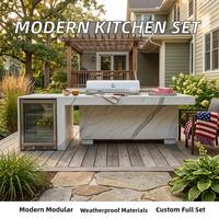 Ensemble de tentes JOYEDA, équipement de camping, four, table de jardin, lumières, barbecue, bar, porte, design personnalisé dans une armoire extérieure, cuisine