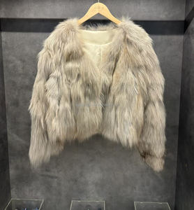 <span class=keywords><strong>Abrigo</strong></span> de Piel Sintética Grueso y Cálido de Moda para Mujer, Venta al por Mayor del Fabricante, Camisa a Medida de Piel de Zorro Auténtica, Superventas - Product Image 5