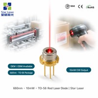 Diode laser rouge SHARP GH06610A2KC 660nm 10mW TO-56 avec moniteur PD pour affichage de code-barres par capteur
