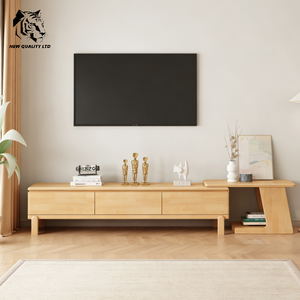 Mueble de TV de madera para sala de estar, estilo rústico, ecológico, nuevo diseño, hecho en fábrica, al mejor precio, personalizable, en stock. - Product Image 1