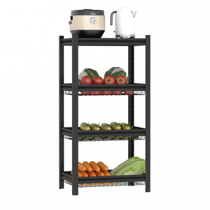 Organizador de Cocina de Metal Resistente a la Oxidación, con Altura de Niveles Ajustable, Cesta Extraíble, <span class=keywords><strong>Estante</strong></span> de Almacenamiento de Acero - Product Image 3
