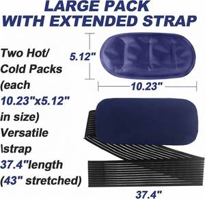Compresa de Gel Reutilizable (Juego de 3 Piezas) para Calor y Frío, para Tratar el Dolor Articular y Muscular, Ajustable, Paquete de Alivio Corporal - Product Image 5
