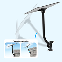 Kit de montage mural et de toit Starlink Gen 3 avec adaptateur de tuyau, support de poteau plat, accessoires V3 V4, support réglable pour antenne