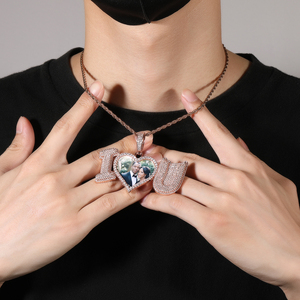 2025 UWIN <span class=keywords><strong>speciale</strong></span> a forma di cuore <span class=keywords><strong>ti</strong></span> <span class=keywords><strong>amo</strong></span> memoria regalo ciondolo collana per la giornata della mamma gioielli personalizzati di San Valentino - Product Image 5