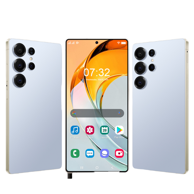 2026 New Design S25 Ultra Large Screen Gaming 5G Smartphone Deca Core 16GB+1TB 7.3 Inch Screen 8800mAh Face Unlock Mobile Phone