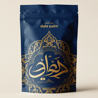 Sachets Doypack personnalisés imprimés avec fermeture éclair métallisée à film apparent et joint durable pour le stockage de dattes en Arabie Saoudite
