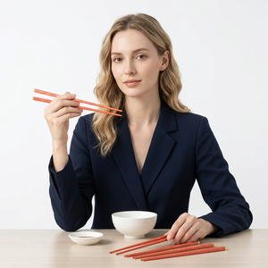 5 Pares de Palillos de Madera Coloridos con Diseño Zen Asiático, Logotipo Personalizado, Antiadherentes, Resistentes al Calor, Regalos Empresariales, para Ramen/Sushi Sakura - Product Image 1