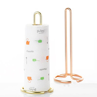Support vertical en fil de fer pour rouleau de cuisine, distributeur de papier toilette doré, porte-serviettes, organisateur de mouchoirs – Fourniture directe usine