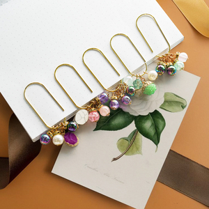 Usine en gros mignon or métal trombones drôle perle chaîne signet beaux trombones pour Scrapbooking - Product Image 4