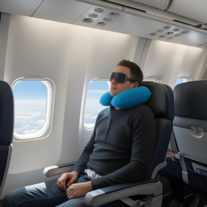 Almohada inflable para el cuello HB Sport de 30 cm, soporte de viaje para usar en aviones - Product Image 2