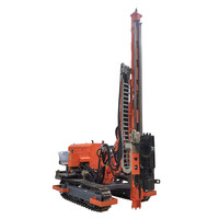 Marteau hydraulique pour pieux, poteau solaire, chenille mobile, poteau de clôture, treuil pour pieux avec GPS