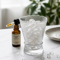 Diffuseur d'arômes en pierre de cristal style nordique pour la maison, support de diffuseur d'aromathérapie parfumé avec pot en verre pour le bureau