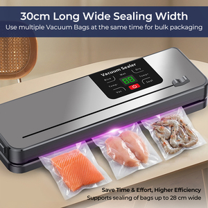 65kPa 50W 30cm Seal 4L/min 2000mAh Touch Screen Bag Cutter Wet Dry Kitchen Food Storage Food Vacuum Sealer Machine - Product Image 4