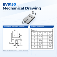 EvolE -100V -25A Transistor MOSFET Saluran-P Trench SMD-2 Tingkat Standar RDS(on) Rendah 0.15 Daya Tinggi Pengalih Beban IRF9150
