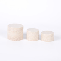 Pot cosmétique biodégradable en paille de blé, écologique, pour crème contour des yeux et baume hydratant, pot vide naturel et durable