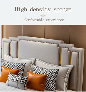 Cadre de <span class=keywords><strong>lit</strong></span> king-size postmoderne, <span class=keywords><strong>lit</strong></span> de luxe <span class=keywords><strong>avec</strong></span> <span class=keywords><strong>rangement</strong></span>, meubles de chambre à coucher - Product Image 5