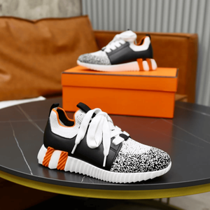 Baskets classiques décontractées pour hommes en cuir souple et durable, avec semelle stable et rebondissante - Product Image 2