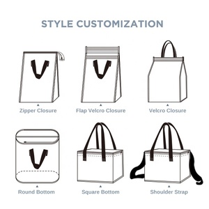 Huahao Custom Ice Cooling Wärme kühler Lunch beutel Wärme erhaltung und isolierte Leinwand Lebensmittel lagerung Weißgold isolierte Tasche