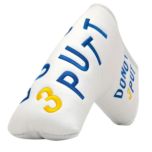 Funny Golf Blade <b>Putter</b> <b>Headcover</b> PU Leather Creative Slogan Embroidery Golf Club Protector Custom Logo Golf Head Covers - Product Image 1