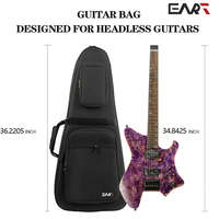 Guitares EART, Housse de transport EHKHG Black Bullet pour guitares électriques sans tête